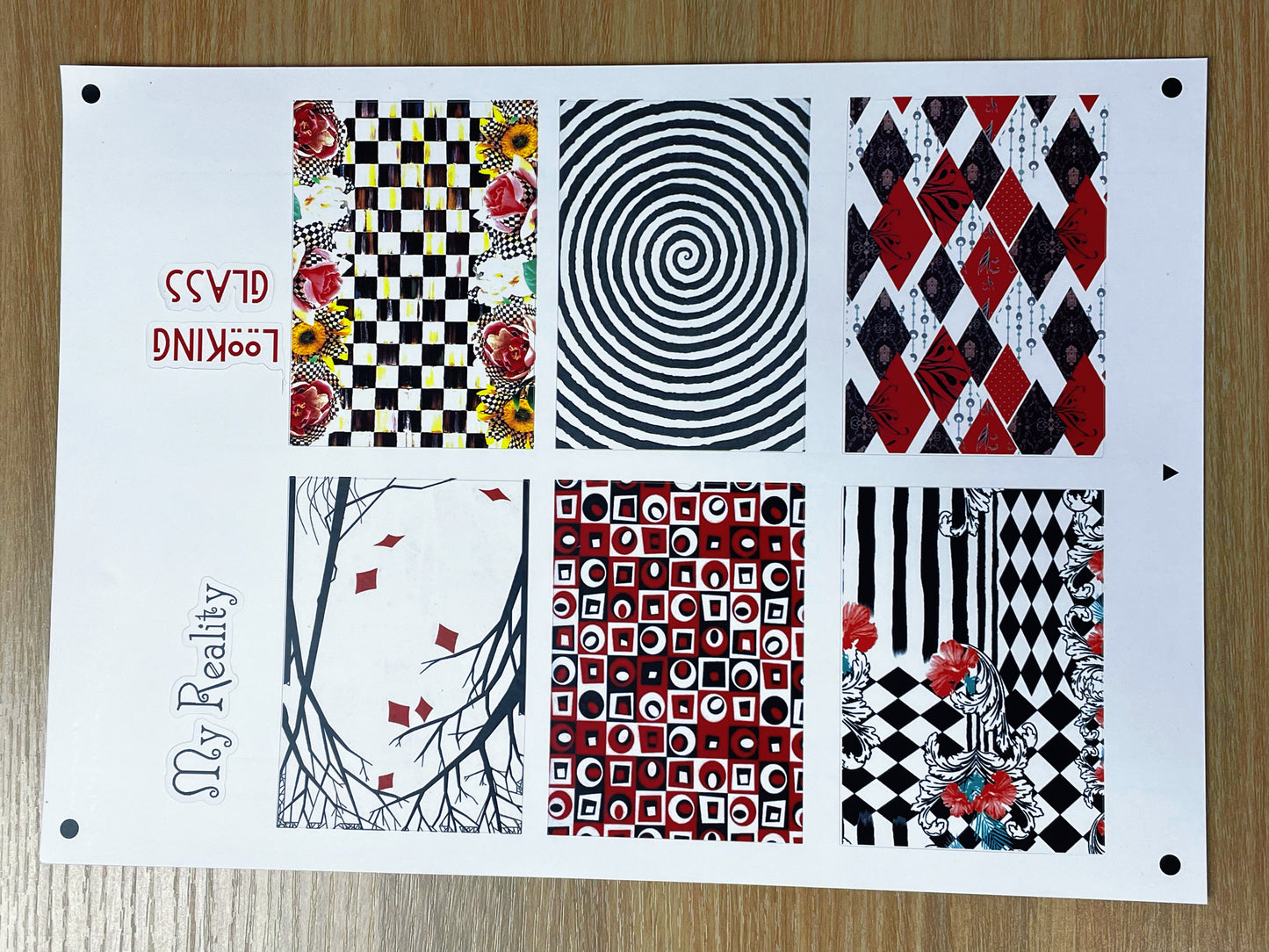 A-093  ATC background precut sticker  A4 size（1Pieces)
