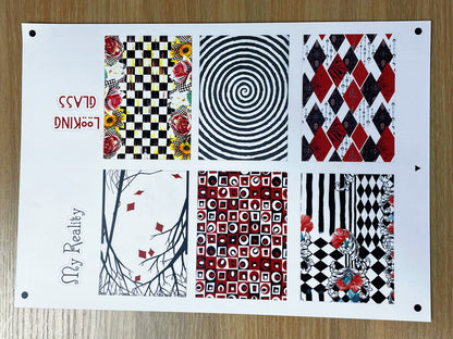 A-093  ATC background precut sticker  A4 size（1Pieces)
