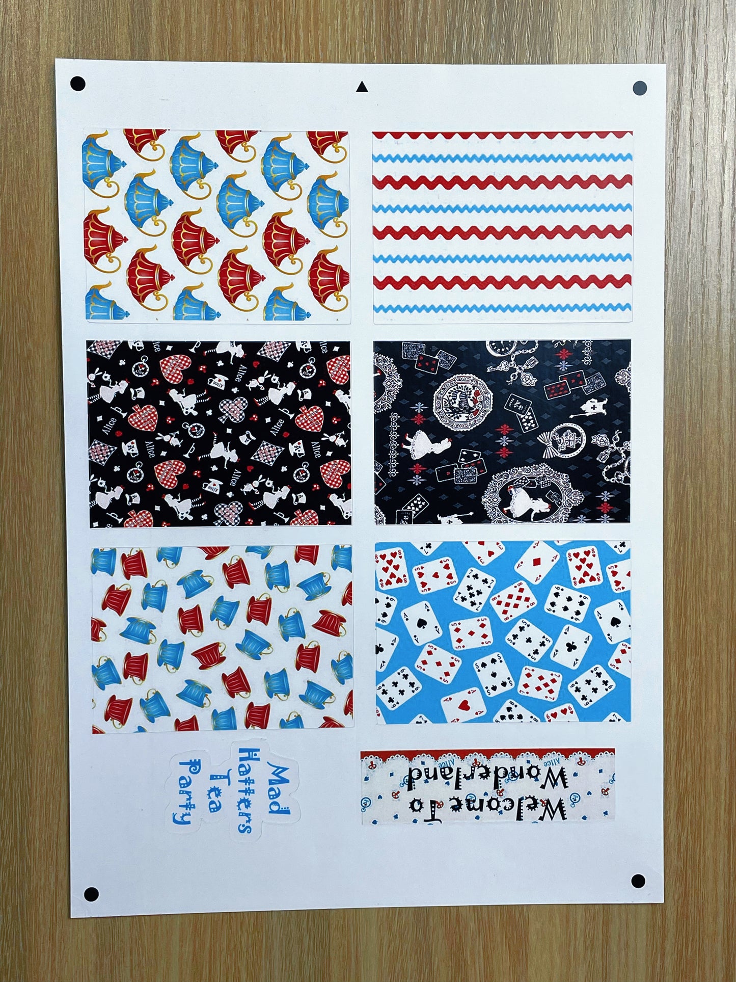 A-095  ATC background precut sticker  A4 size（1Pieces)