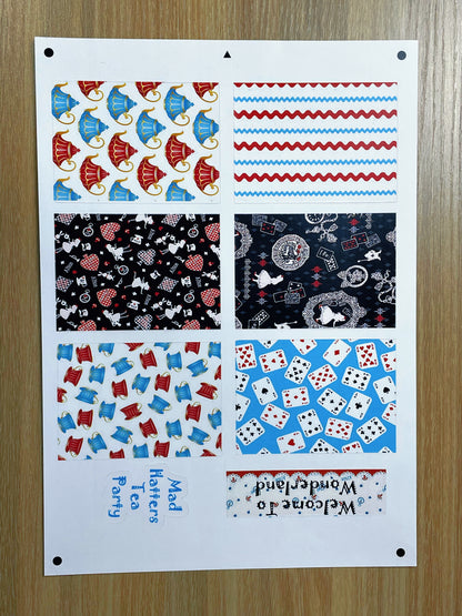 A-095  ATC background precut sticker  A4 size（1Pieces)