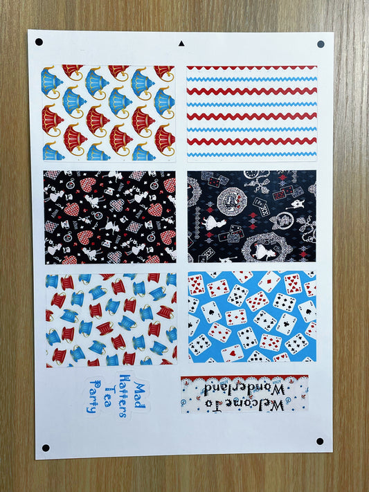 A-095  ATC background precut sticker  A4 size（1Pieces)