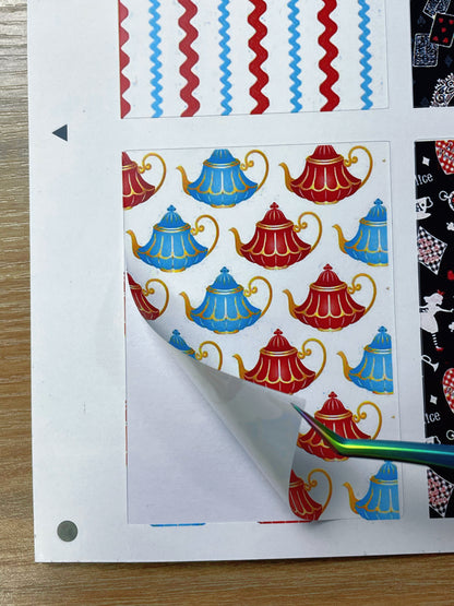 A-095  ATC background precut sticker  A4 size（1Pieces)
