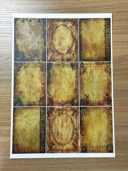 A-097  ATC background precut sticker  A4 size（1Pieces)
