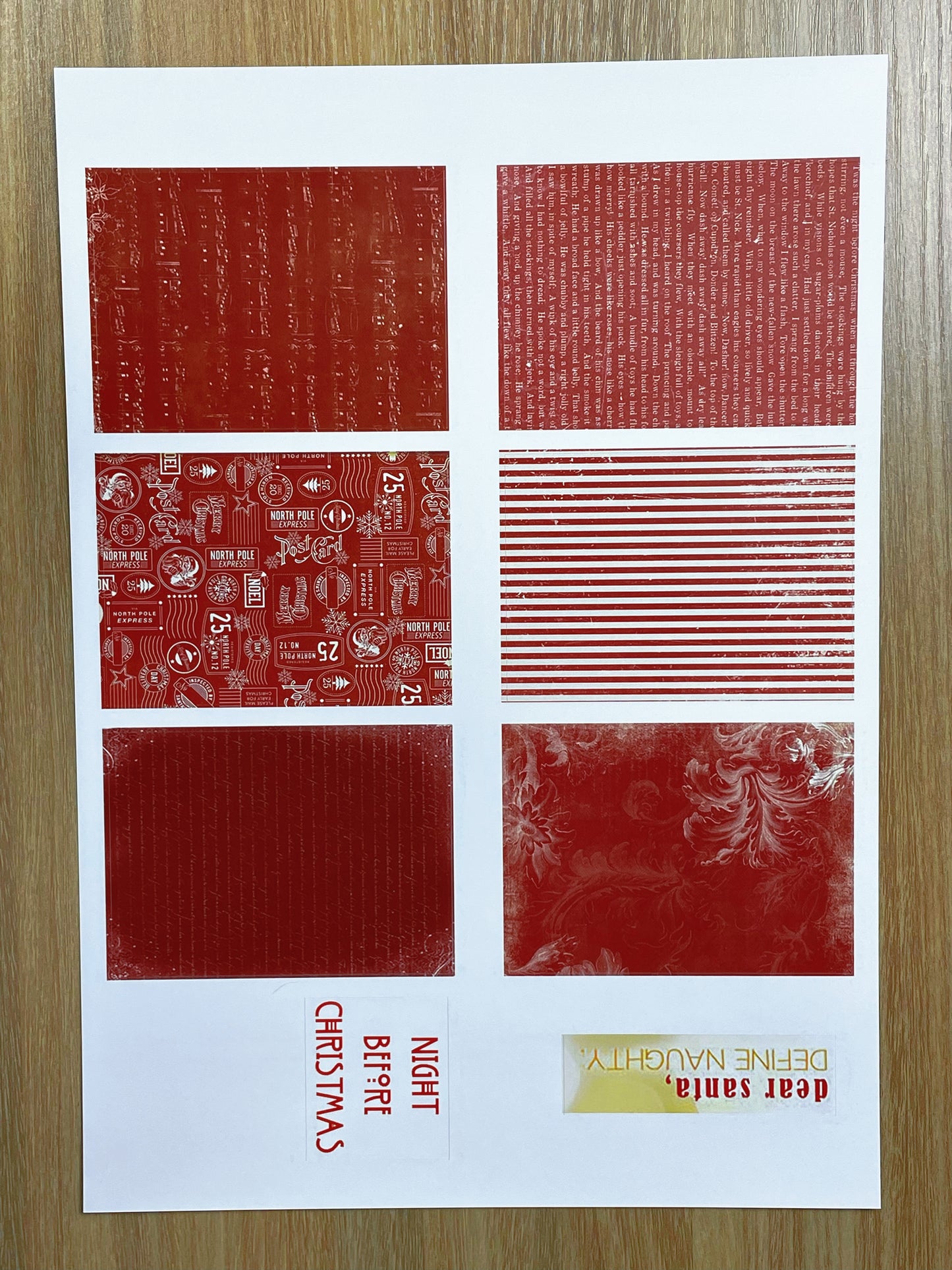 A-098  ATC background precut sticker  A4 size（1Pieces)