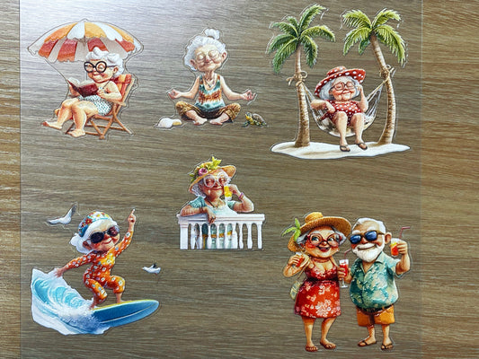 E-49 Senior Holiday 3D Embossed sticker 1 piece