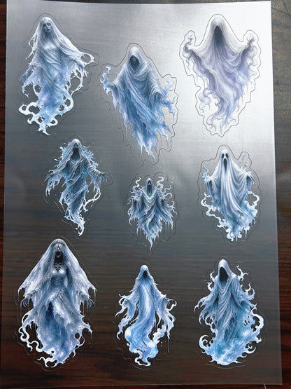 S-208 Ghost Spirit sticker pet precut A5 size 2 pieces