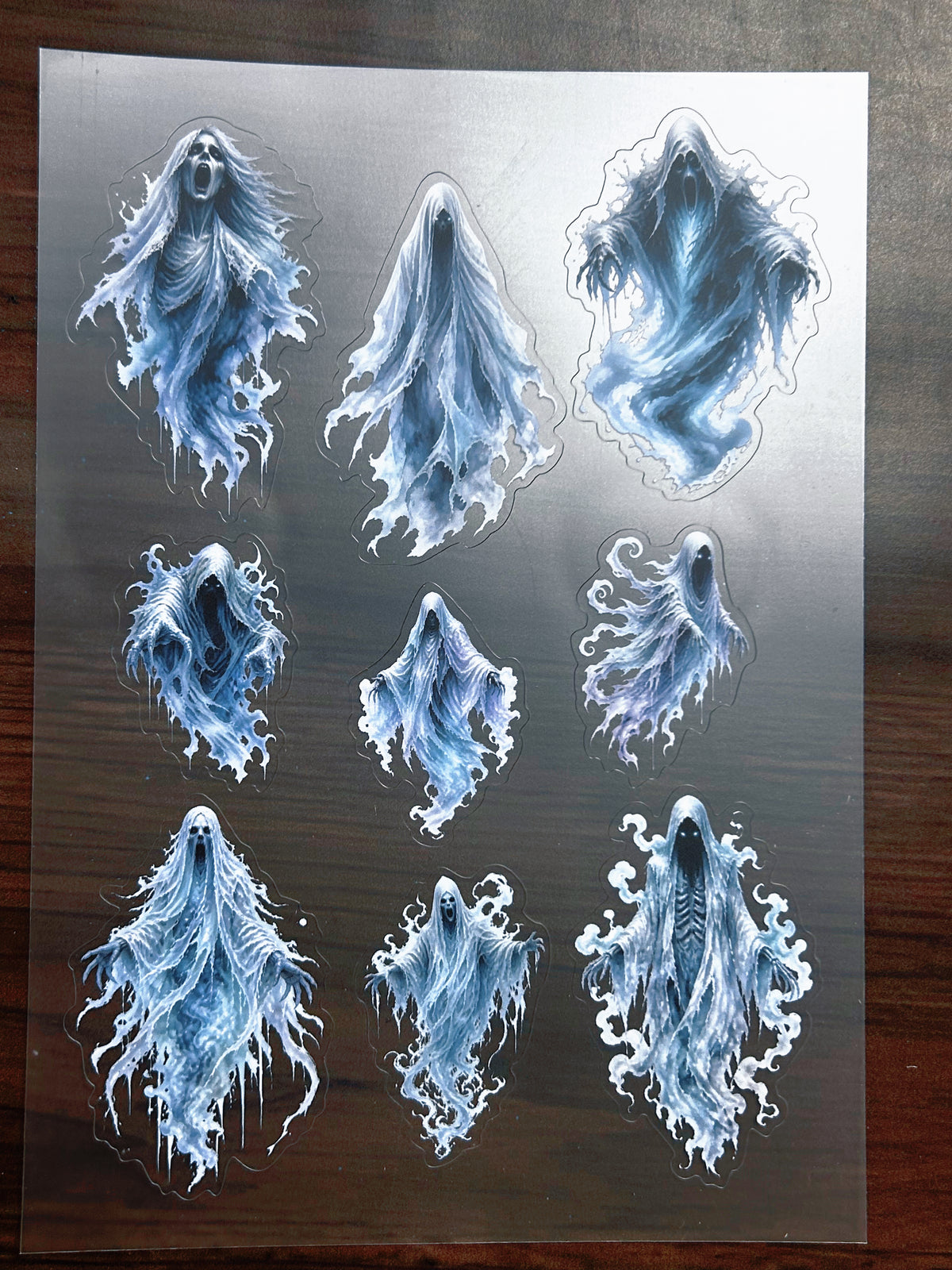 S-208 Ghost Spirit sticker pet precut A5 size 2 pieces