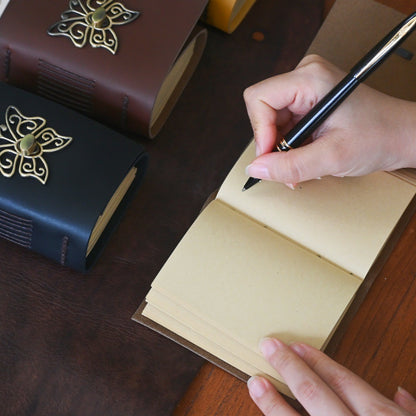 J-3 butterfly leather journal A7