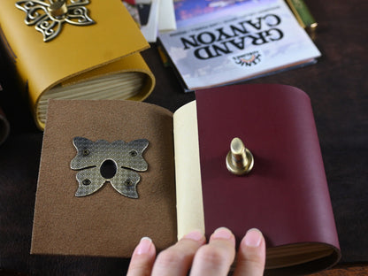 J-3 butterfly leather journal A7