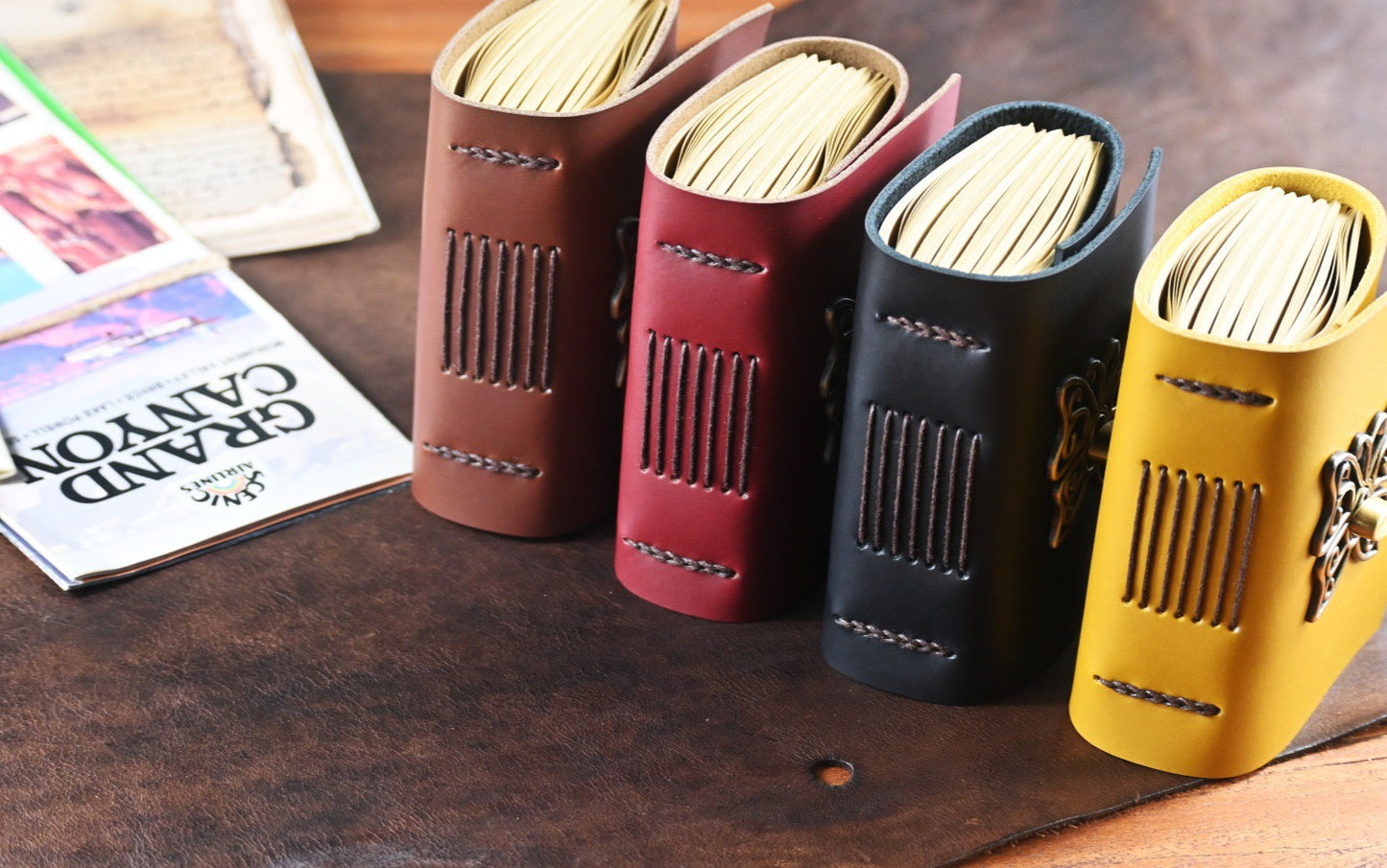 J-3 butterfly leather journal A7