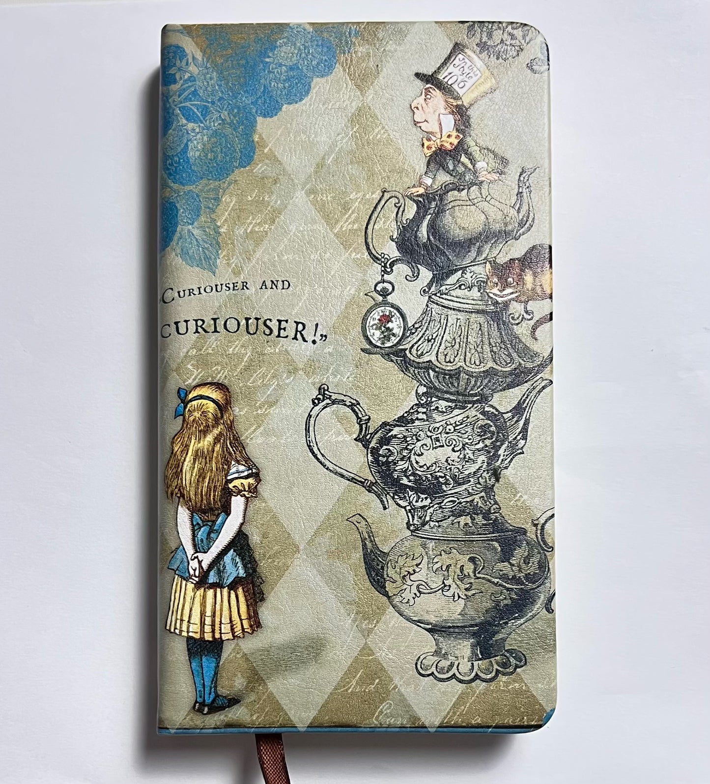 J-4 Alice journal (A6 size, leather cover,with a white band, blank page inside)