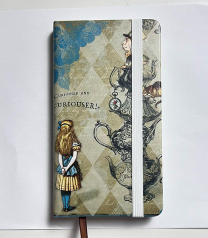 J-4 Alice journal (A6 size, leather cover,with a white band, blank page inside)