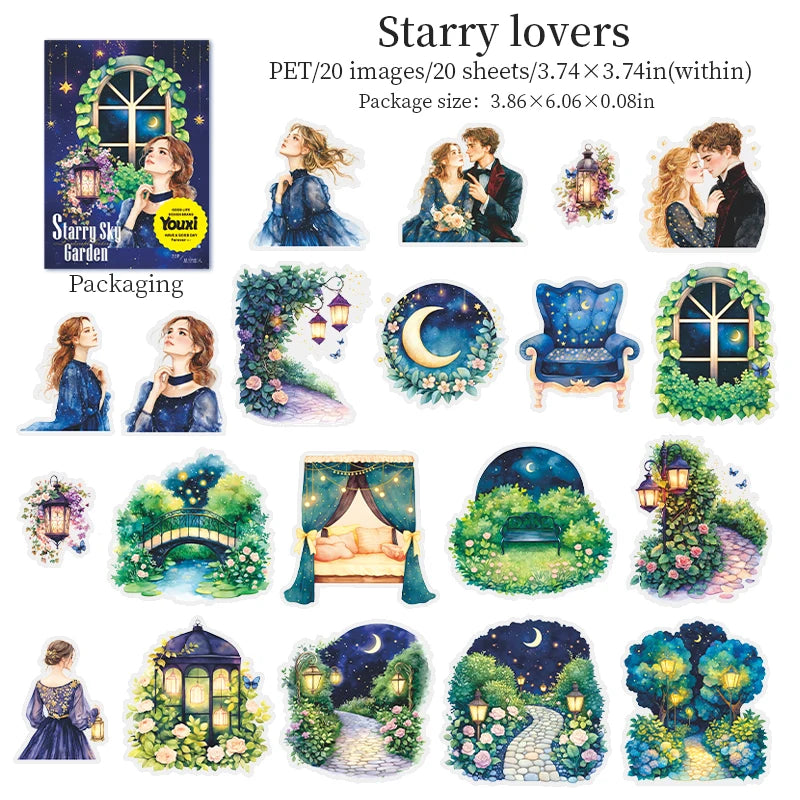 S-72 Night Starry Sky PET Stickers