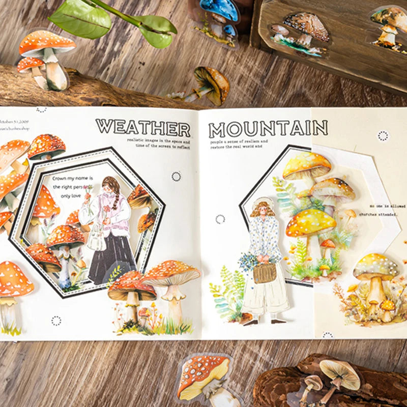 S-29  Large-sized Mushroom Themed Sticker Pack
