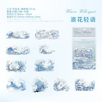 20pcs/1lot kawaii Stationery Sticker Boundless Waterspeak junk journal Decorative Scrapbooking DIY Craft Sticker