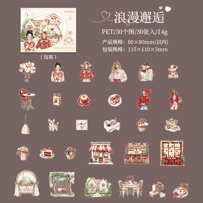 S-42 Romantic Lovers Stickers for Velentine's Date