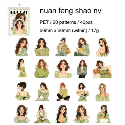 S-70 Rainbow Girl Series  PET Sticker
