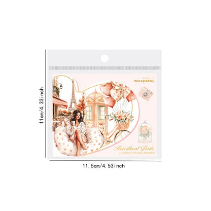 S-45, 4 styles 30pcs/bag Valentine's Day ‘Heartwarming Date’ series