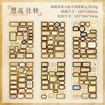 S-36 Junk Journaling Decorative Scrapbooking for stickers Scrapbook