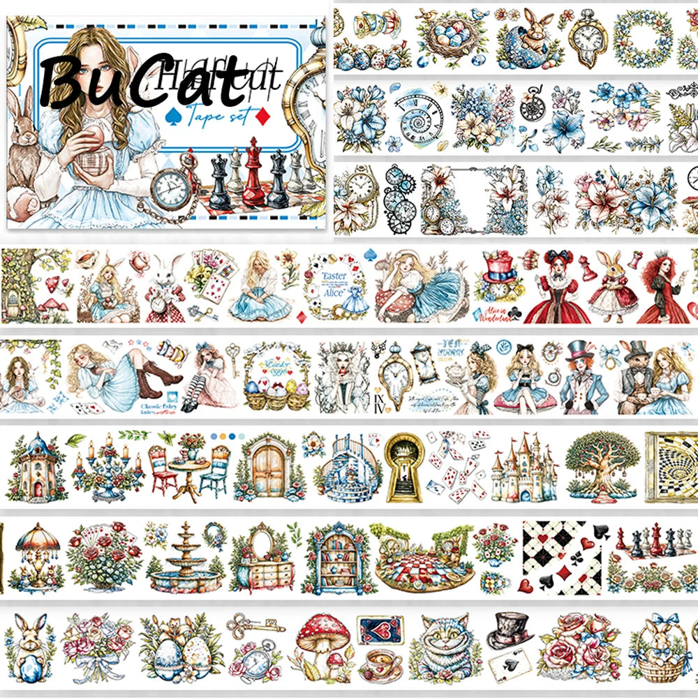 T-6  4Rolls/Set Alice Fairy Tale Princess PET tape