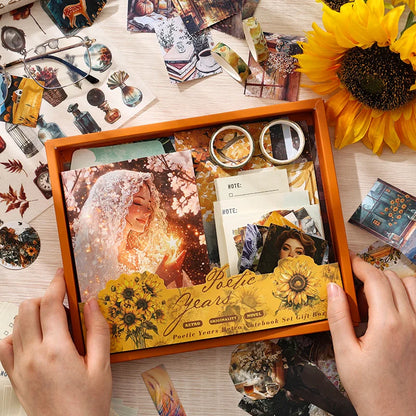 S-69 Collage Junk Journal Decor Stickers Materials Paper Combo Kit