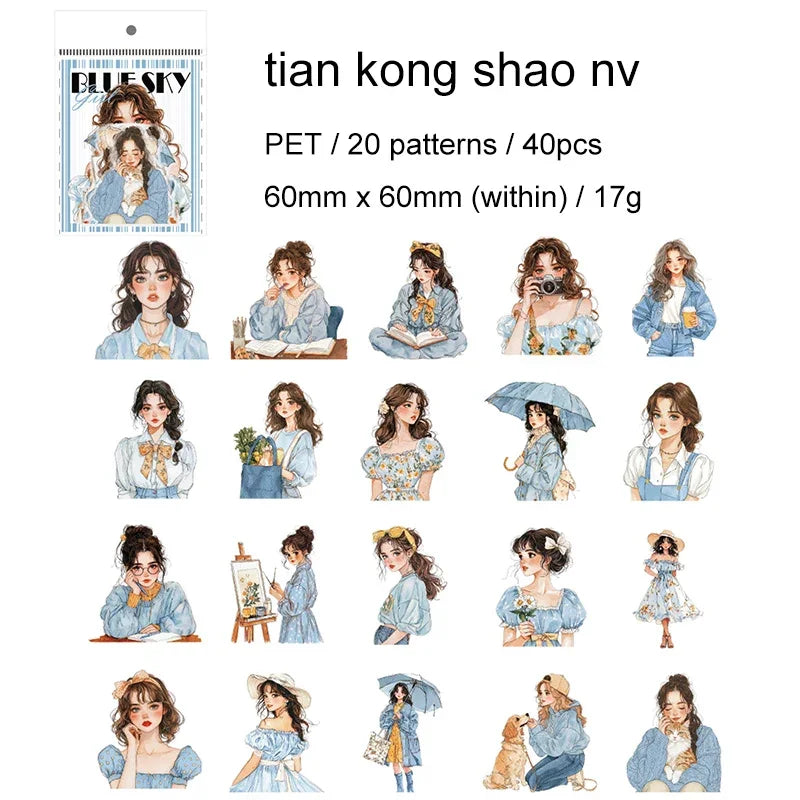S-70 Rainbow Girl Series  PET Sticker