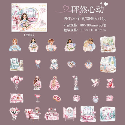S-42 Romantic Lovers Stickers for Velentine's Date