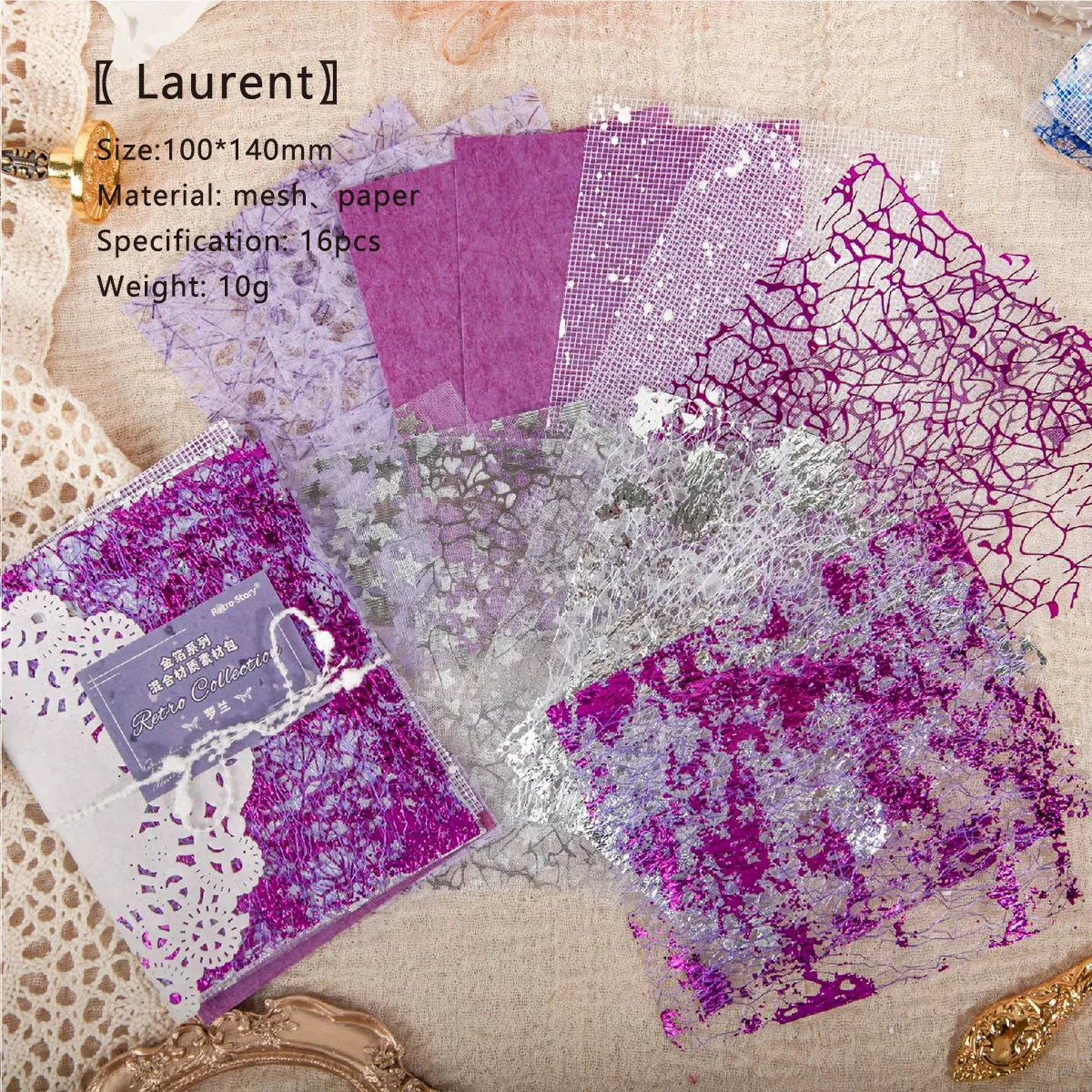 P-5 Gold Foil Simplicity Journal Material Paper