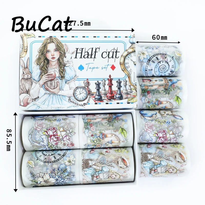 T-6  4Rolls/Set Alice Fairy Tale Princess PET tape