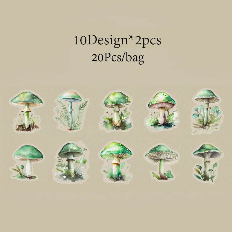 S-29  Large-sized Mushroom Themed Sticker Pack