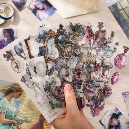 S-69 Collage Junk Journal Decor Stickers Materials Paper Combo Kit