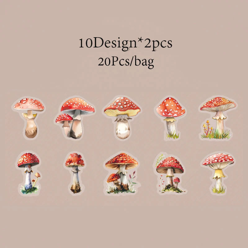 S-29  Large-sized Mushroom Themed Sticker Pack