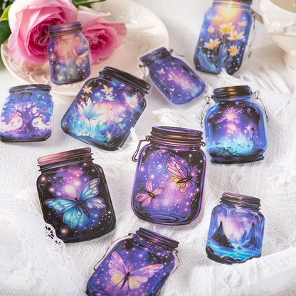 S-24 20pcs/1lot Kawaii Stationery Stickers  The World in a Bottle Junk Journaling Decorative Scrapbooking for stickers Scrapbook