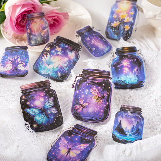 S-24 20pcs/1lot Kawaii Stationery Stickers  The World in a Bottle Junk Journaling Decorative Scrapbooking for stickers Scrapbook