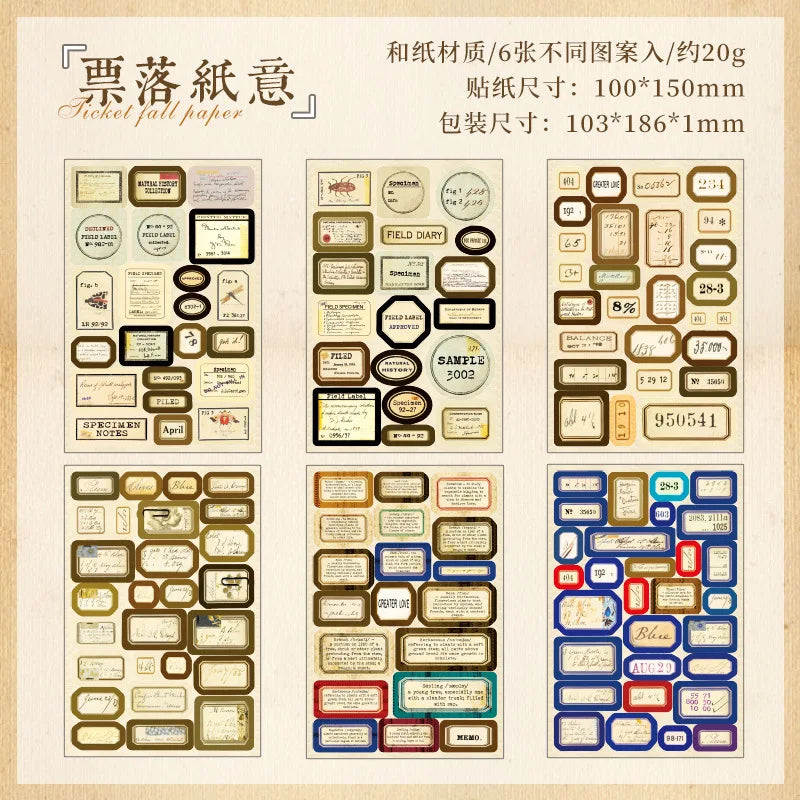 S-36 Junk Journaling Decorative Scrapbooking for stickers Scrapbook