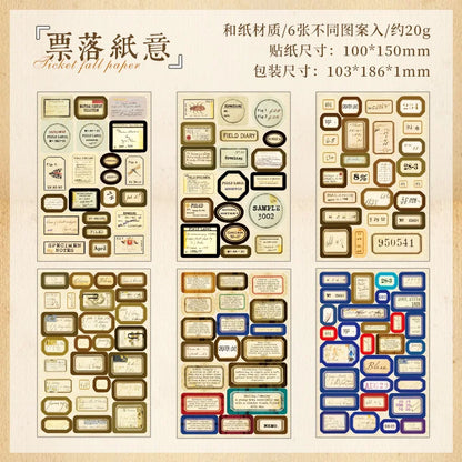 S-36 Junk Journaling Decorative Scrapbooking for stickers Scrapbook