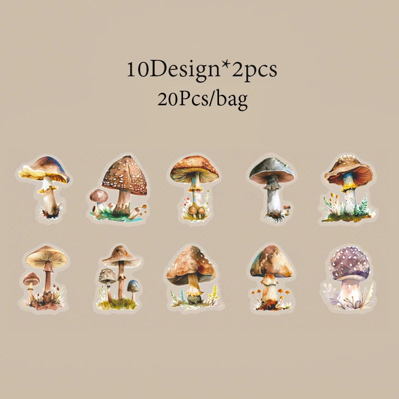 S-29  Large-sized Mushroom Themed Sticker Pack