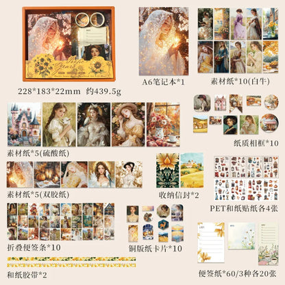 S-69 Collage Junk Journal Decor Stickers Materials Paper Combo Kit