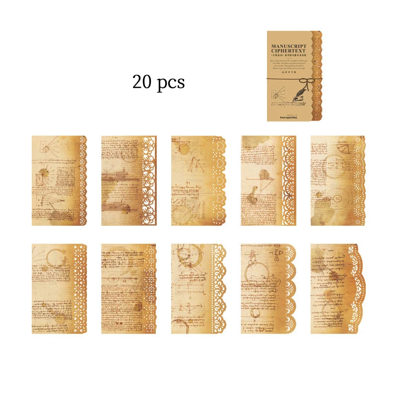 P-1 Retro Creative Material Paper Lace Hollow Border Letter Material Movement Album Decorate Hand Account DIY Materials Journaling
