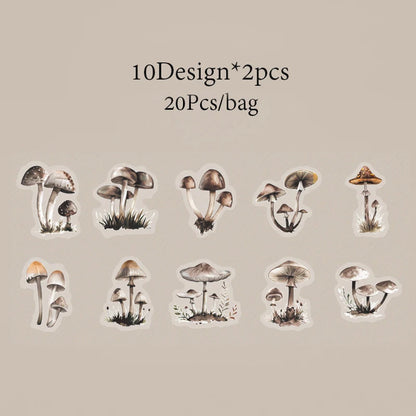 S-29  Large-sized Mushroom Themed Sticker Pack
