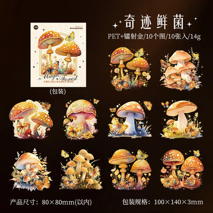 S-32 Colorful Mushroom Theme Sticker