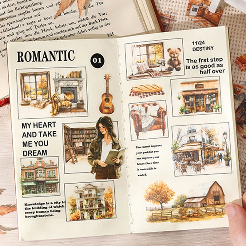 Mr Paper 100Pcs/box Flowering Seasons Series Boxed Stickers Children's Handbook Stickers Cute Style DIY Scrapbook Picture Book