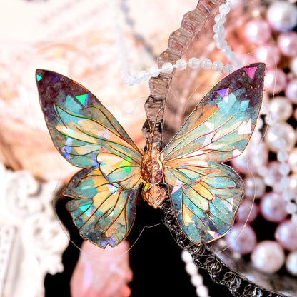 S-25 Yoofun 20pcs/pack Aesthetic Laser Butterflies Stickers Beautiful Shining Label for Scrapbooking Journaling Card Phone Decor