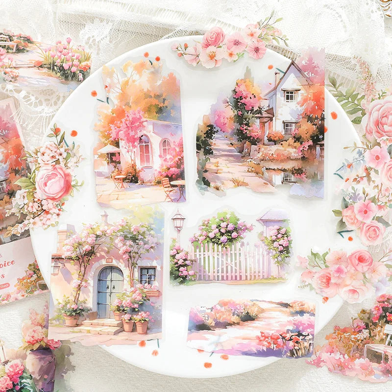 S-31 Mr. Paper, Four Seasons Forest Garden Theme Stickers, Decorative Scrapbook Notebook Phone Case Diary Collage Material Stickers