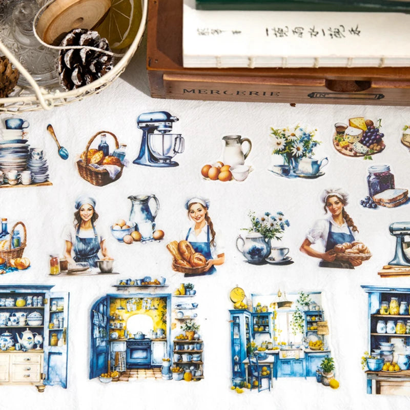 Mr. Paper 2Style 60Pcs/bag Baking Kitchen Series PET Stickers