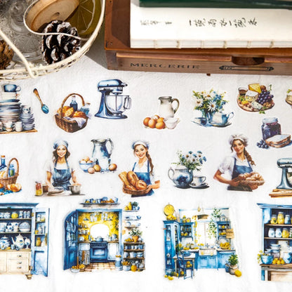 Mr. Paper 2Style 60Pcs/bag Baking Kitchen Series PET Stickers