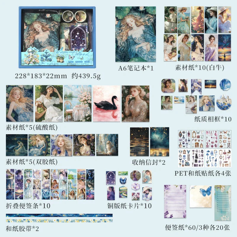 S-69 Collage Junk Journal Decor Stickers Materials Paper Combo Kit