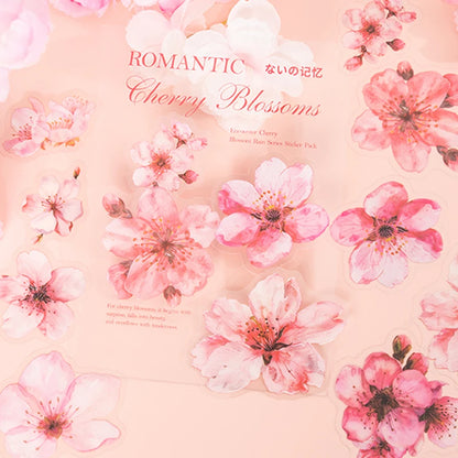 S-16 Mr. Paper 6Style 20Pcs/bag Cherry Blossom Theme Sticker Pack DIY Handbook Decoration Scrapbook Phone Case Calendar