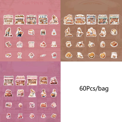 Mr. Paper 2Style 60Pcs/bag Baking Kitchen Series PET Stickers