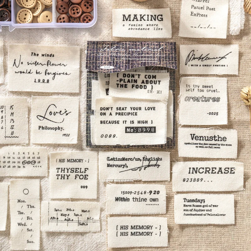 Journal GO 10pcs Vintage Craft Fabric Cloths for DIY Bundle Patchwork Quilting Sewing Scrapbooking Artcraft Planner Journal diy
